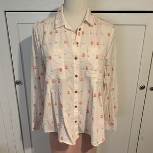 Anthropologie teepee print blouse